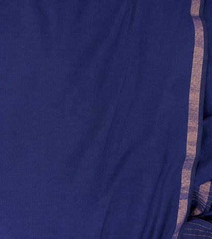 NEEL — Royal Blue Jamdani Handloom Cotton Saree