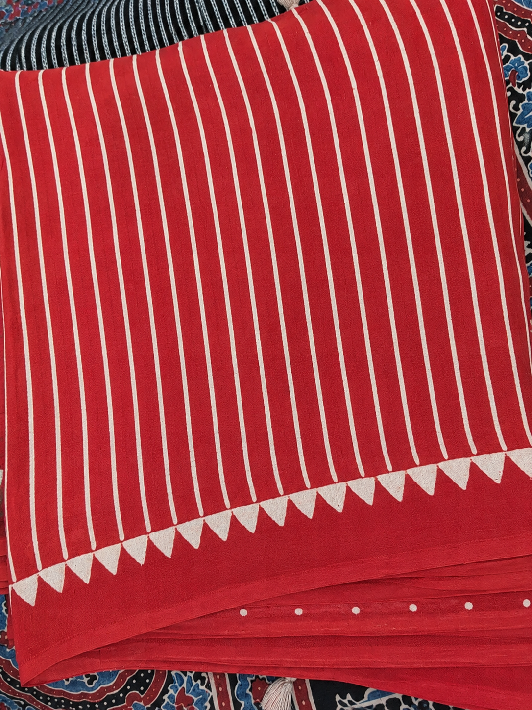 LAAL DANA — Red & Beige Rai Dana Ajrakh Modal Silk Saree