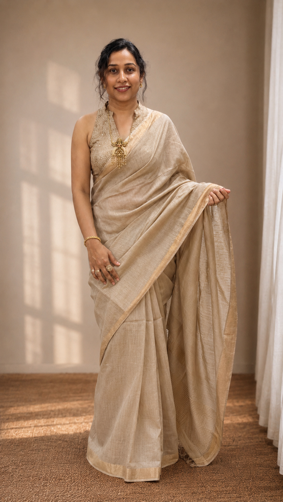 SONA — Golden Munga Silk Handloom Saree