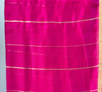 TESU —Pink Chanderi Cotton Silk Saree
