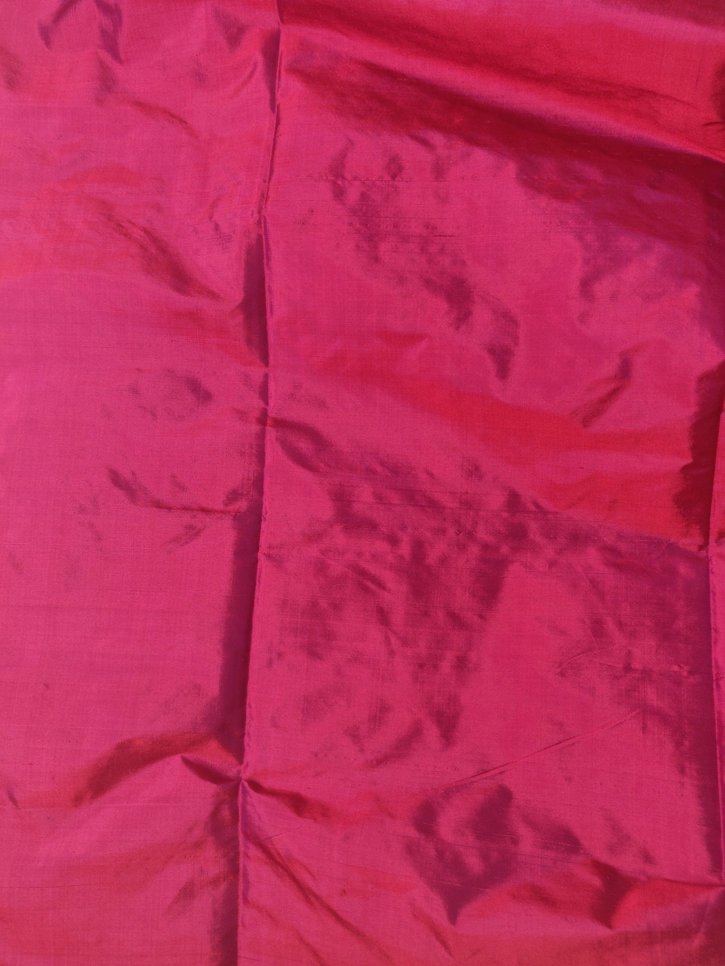 Purple & Red Handloom Ikkat Mulberry Silk Saree - Earthy Blocks